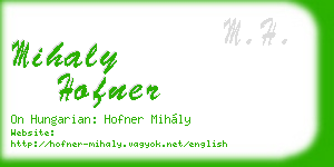 mihaly hofner business card